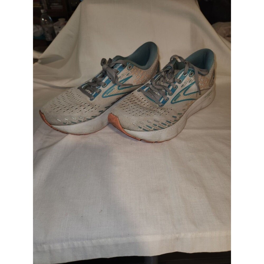 Brooks Glycerin 20 Shoes Womens Size 8.5 Gray Teal Running DNA Loft V3 Cushion